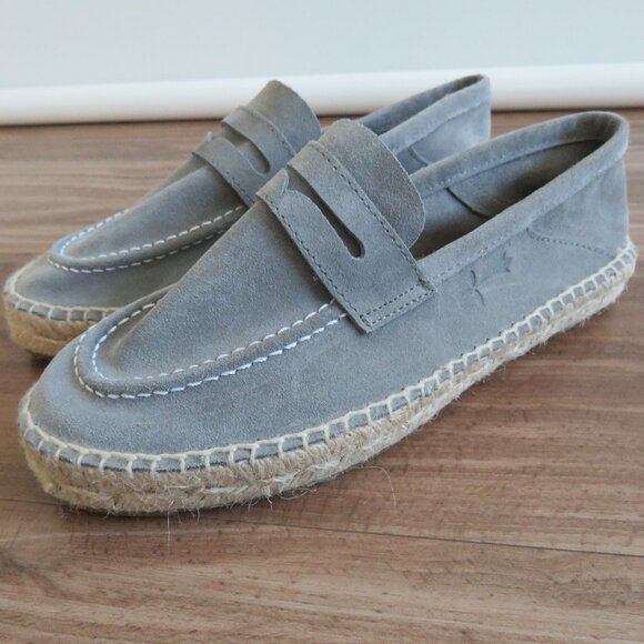 MANEBI Hamptons Loafers Espadrilles in Gray Suede Minimalist Quiet Luxury US 6 - Picture 2 of 13